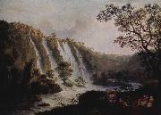 Jacob Philipp Hackert Villa des Maecenas mit den Wasserfallen in Tivoli France oil painting artist